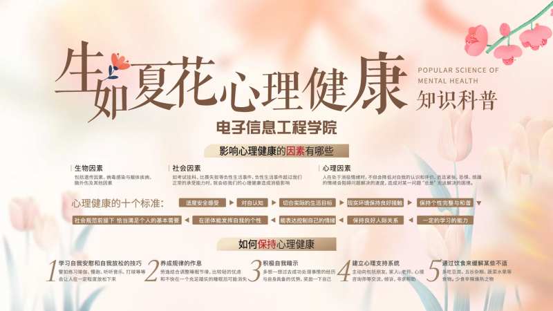生如夏花健康心理简介活动背景板-采灵感-cailinggan.com