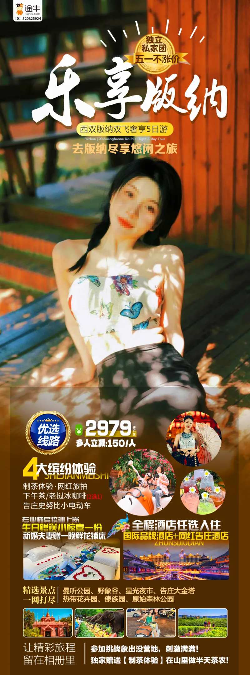 云南西双版纳旅游海报-采灵感-cailinggan.com