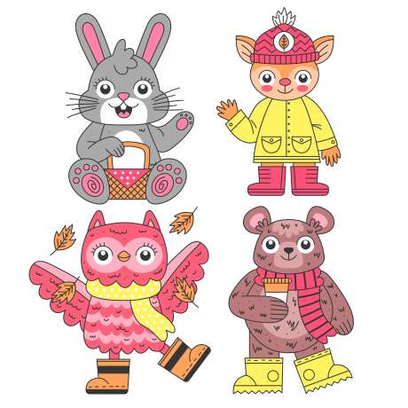 动物卡通形象-采灵感-https://www.cailinggan.com/