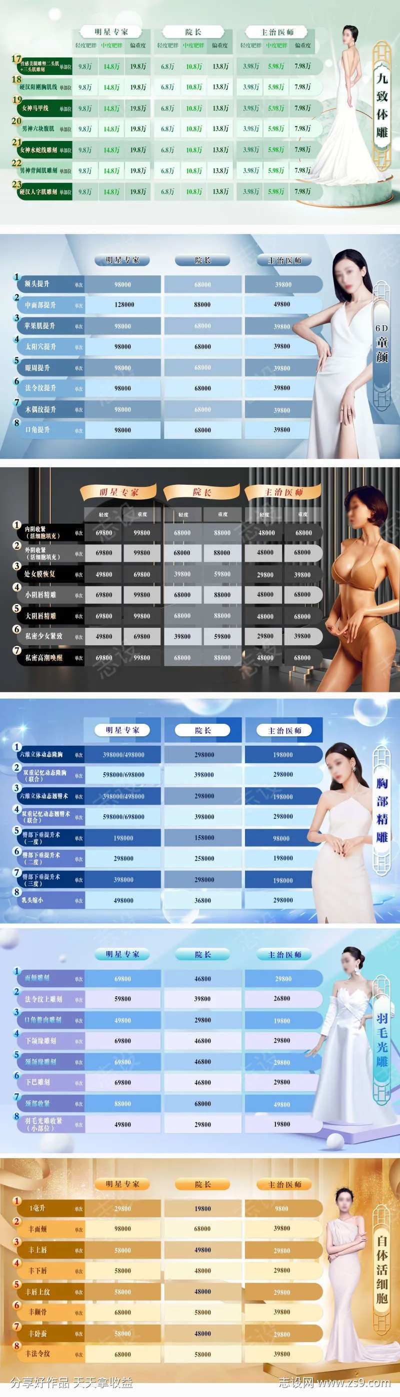 医美项目价格表-采灵感-cailinggan.com