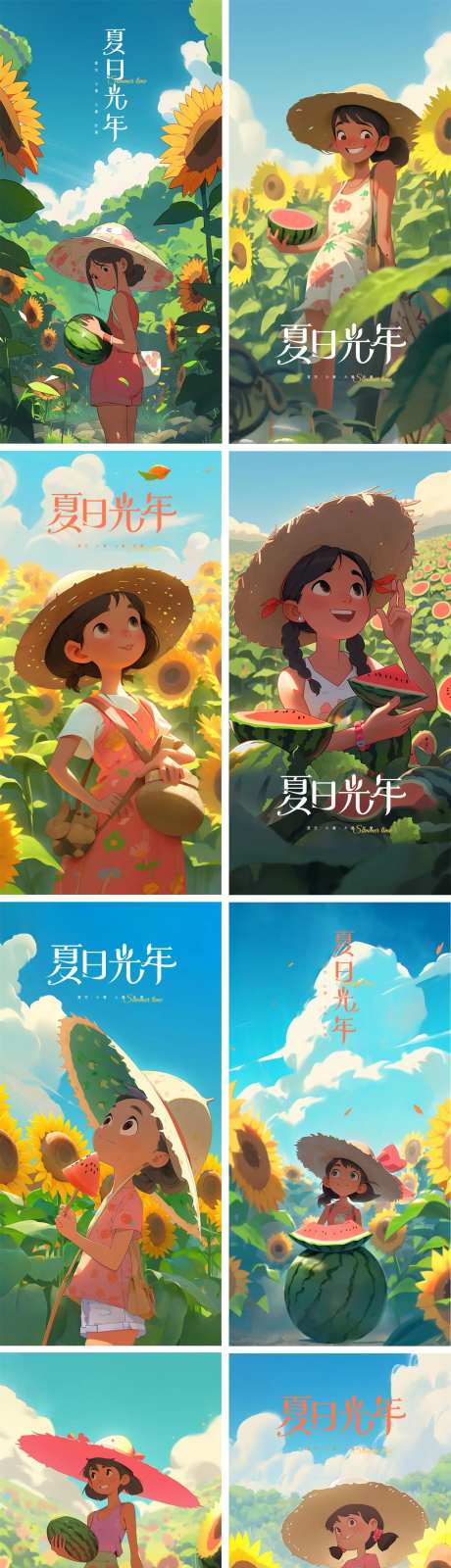 夏日光年小暑大暑初暑海报-采灵感-https://www.cailinggan.com/