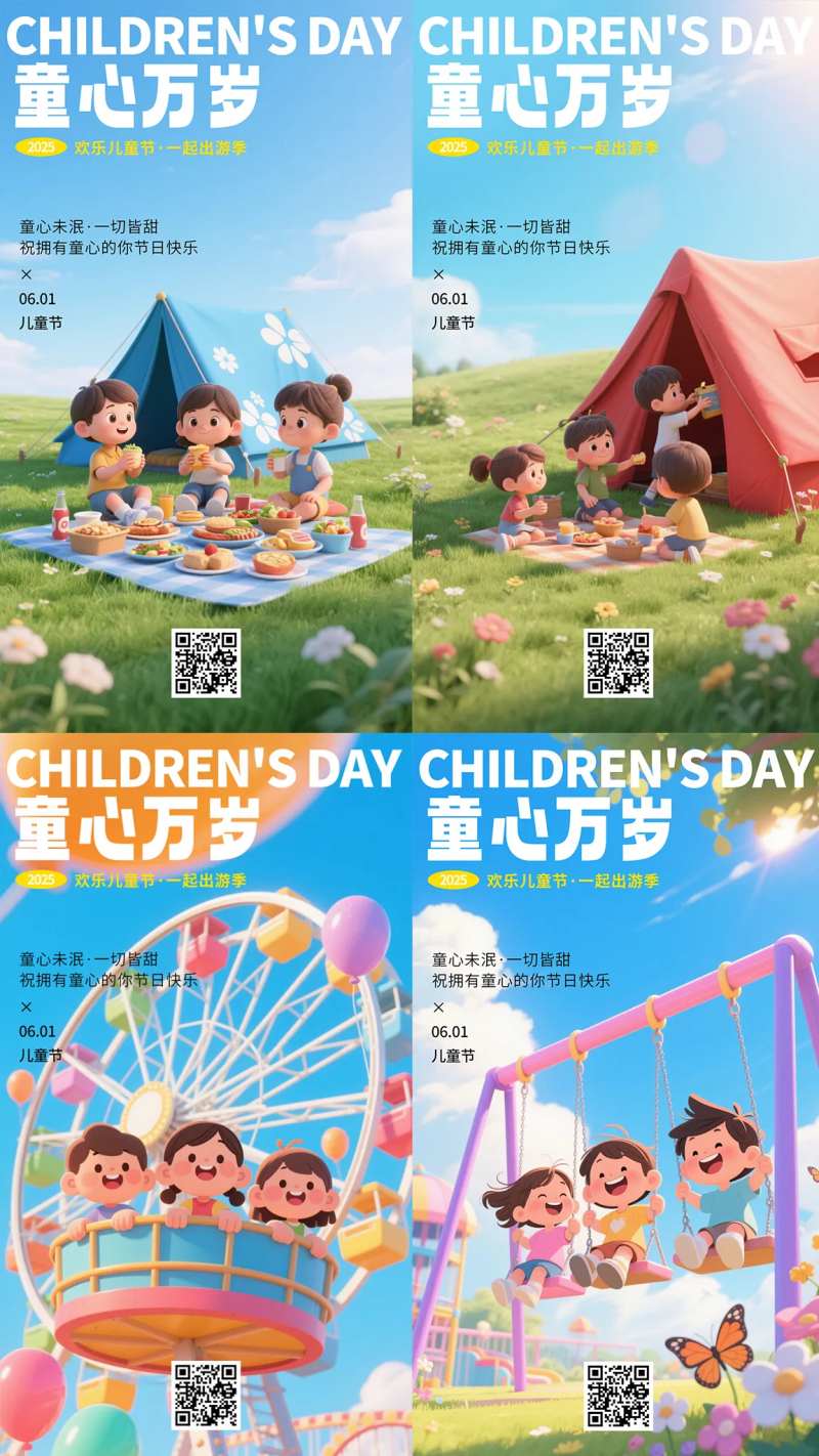 儿童节童心万岁海报-采灵感-cailinggan.com