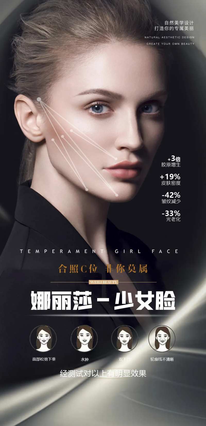 少女脸医美整形海报-采灵感-cailinggan.com