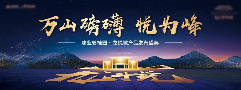 地产品牌面世发布会背景板-采灵感-cailinggan.com