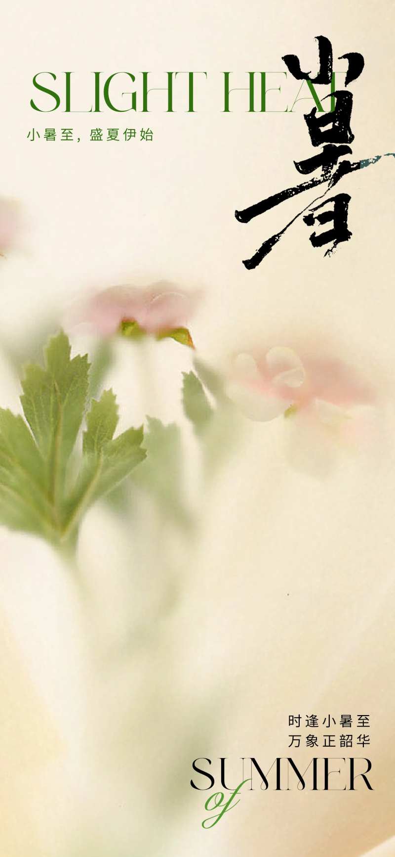 地产朦胧小暑节气海报-采灵感-cailinggan.com
