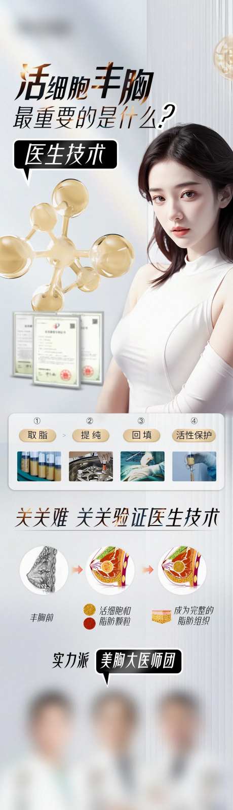 医美活细胞丰胸项目长图海报-采灵感-https://www.cailinggan.com/