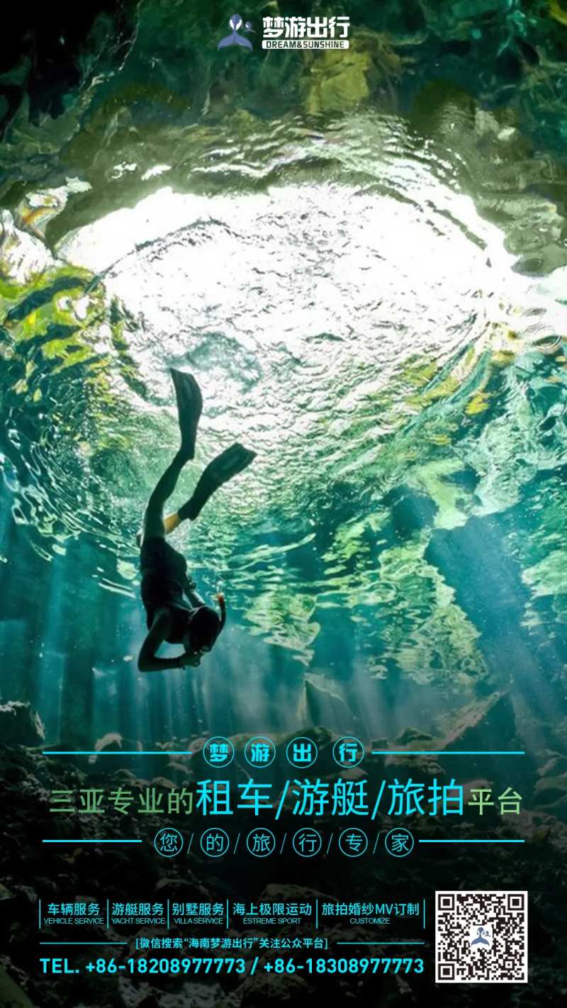 潜水大海梦幻旅游移动端海报-采灵感-cailinggan.com