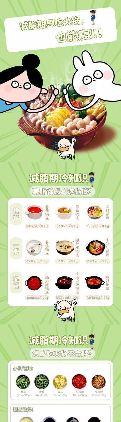 减脂期吃火锅也减肥矩阵海报-采灵感-https://www.cailinggan.com/