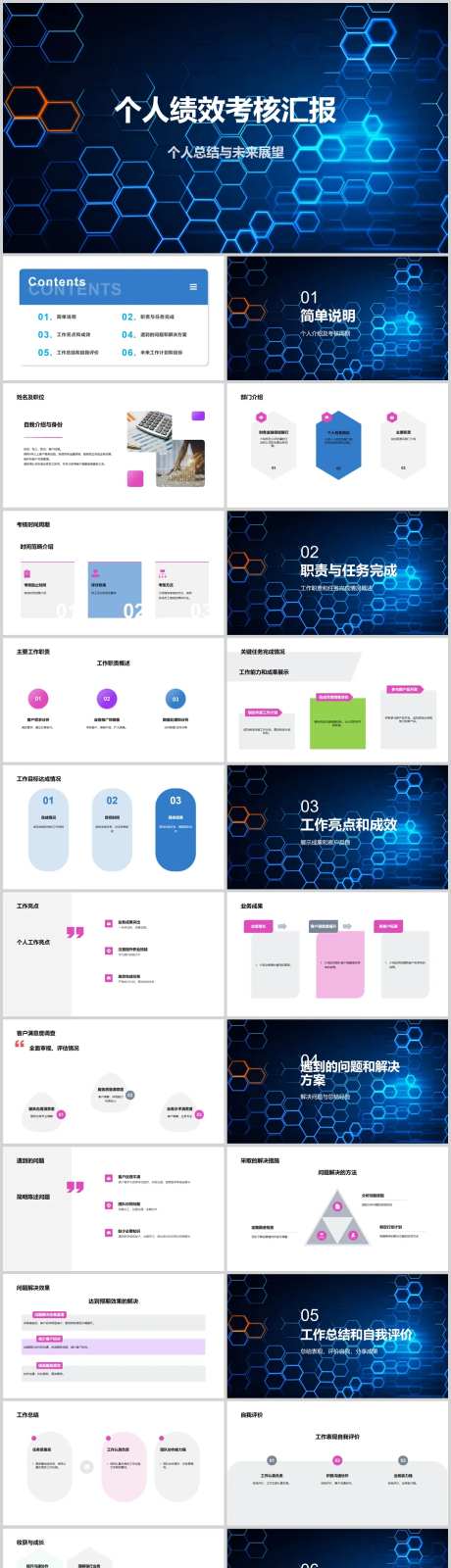 个人绩效考核汇报PPT-采灵感-https://www.cailinggan.com/