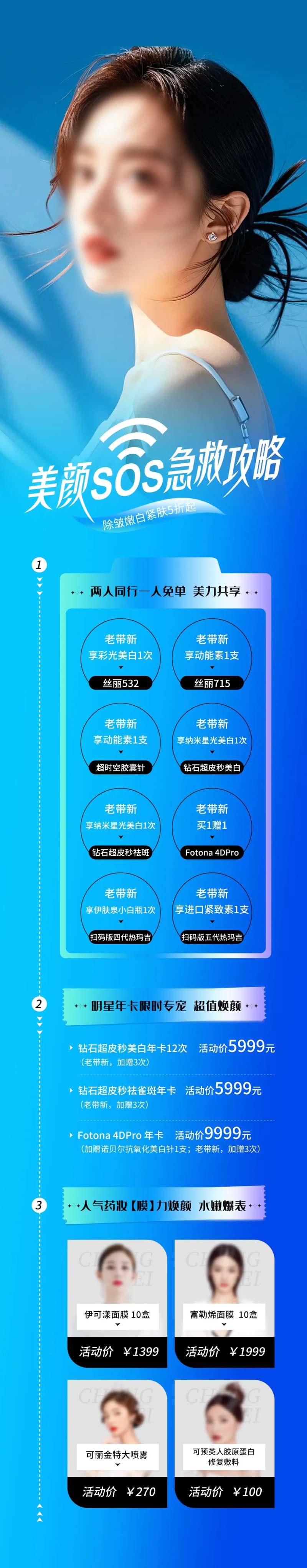 医美美白急救攻略创意海报-采灵感-cailinggan.com