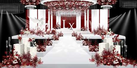 高级红白婚礼舞美设计-采灵感-https://www.cailinggan.com/