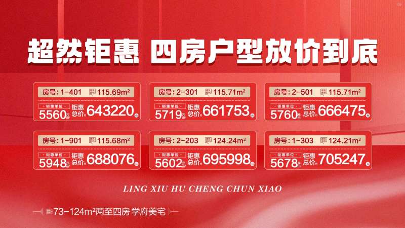 地产四房户型超级钜惠海报-采灵感-cailinggan.com