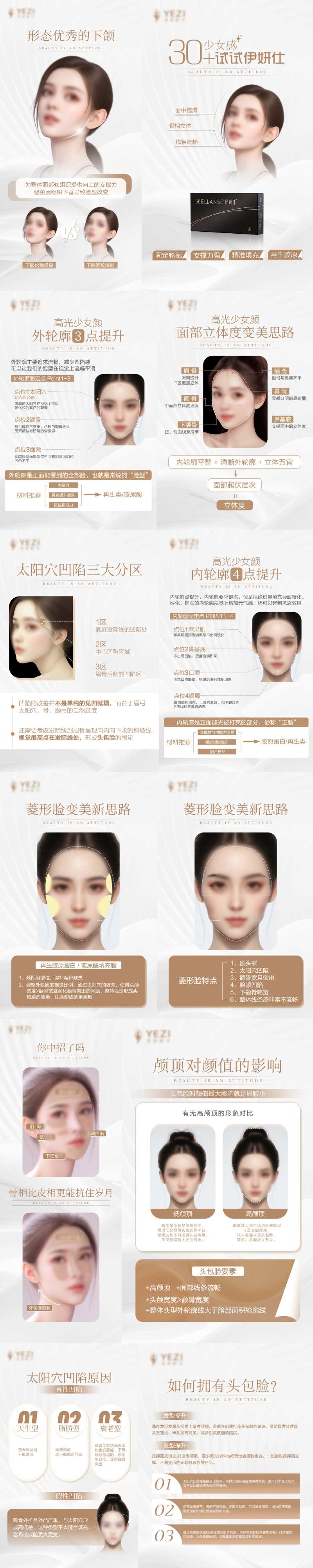 医美伊妍仕外轮廓内轮廓美学标准海报-采灵感-cailinggan.com