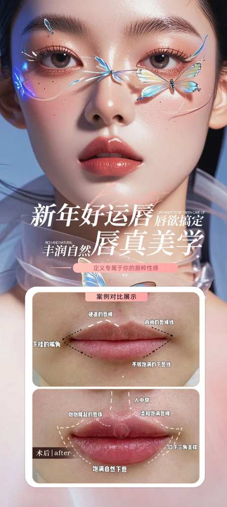 新年好运唇海报-采灵感-https://www.cailinggan.com/