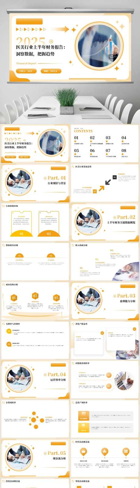 医美行业上半年财务报告汇报PPT-采灵感-https://www.cailinggan.com/