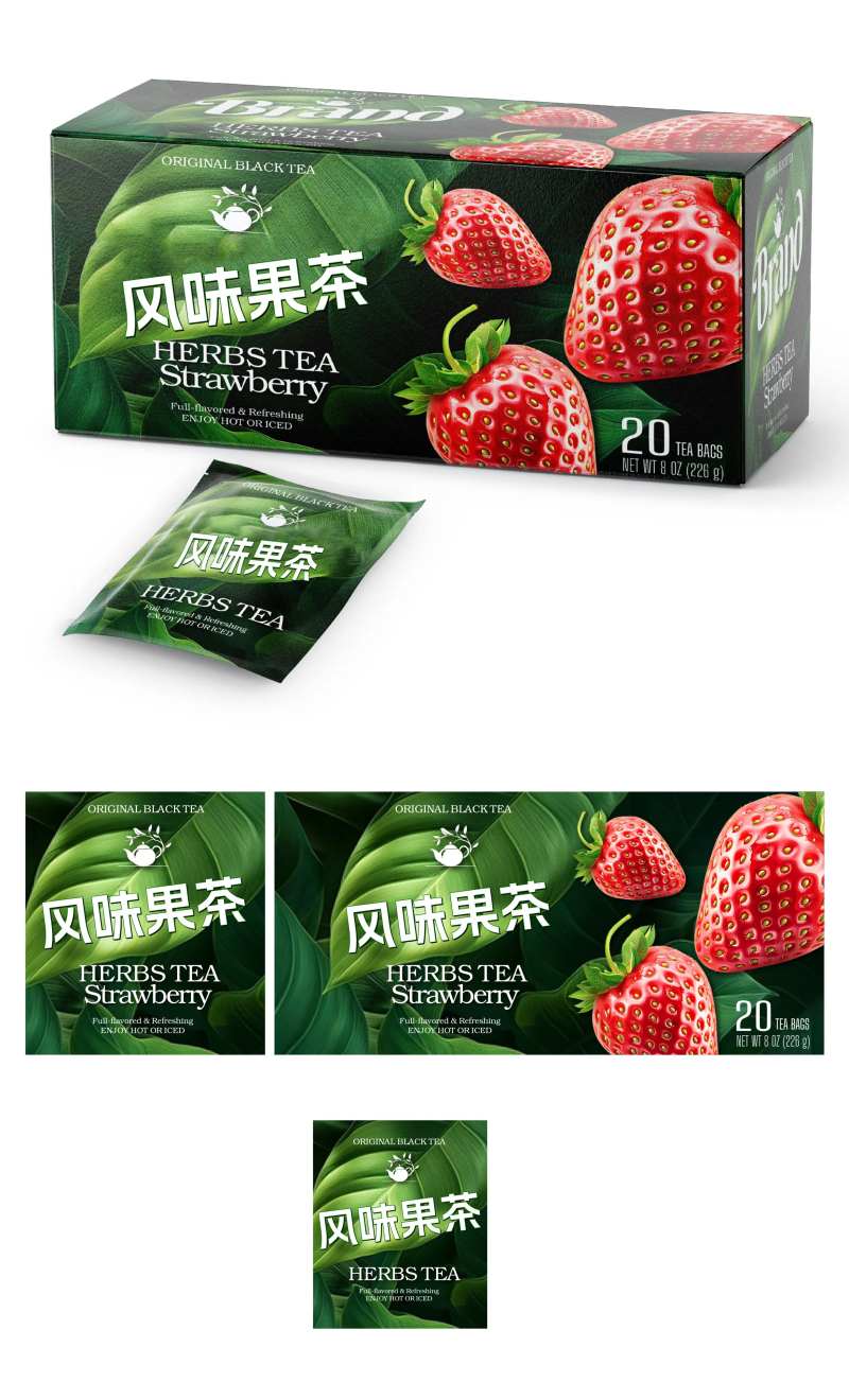 风味果茶包装设计-采灵感-cailinggan.com