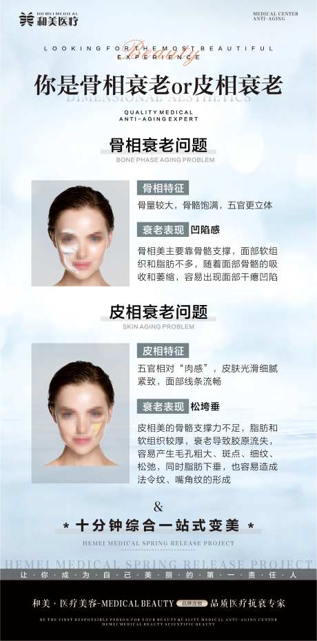 骨相衰老和皮相衰老海报-采灵感-https://www.cailinggan.com/