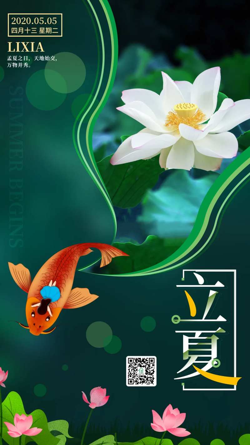 二十节气立夏海报-采灵感-cailinggan.com