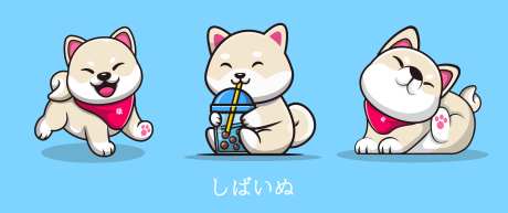 卡通柴犬IP设计-采灵感-https://www.cailinggan.com/