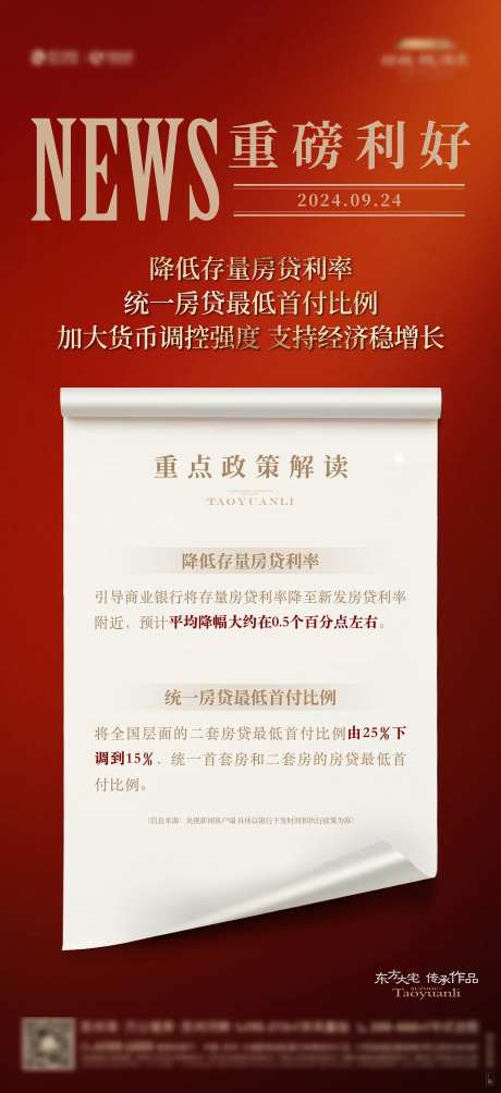 地产时政利好政策价值海报-采灵感-https://www.cailinggan.com/