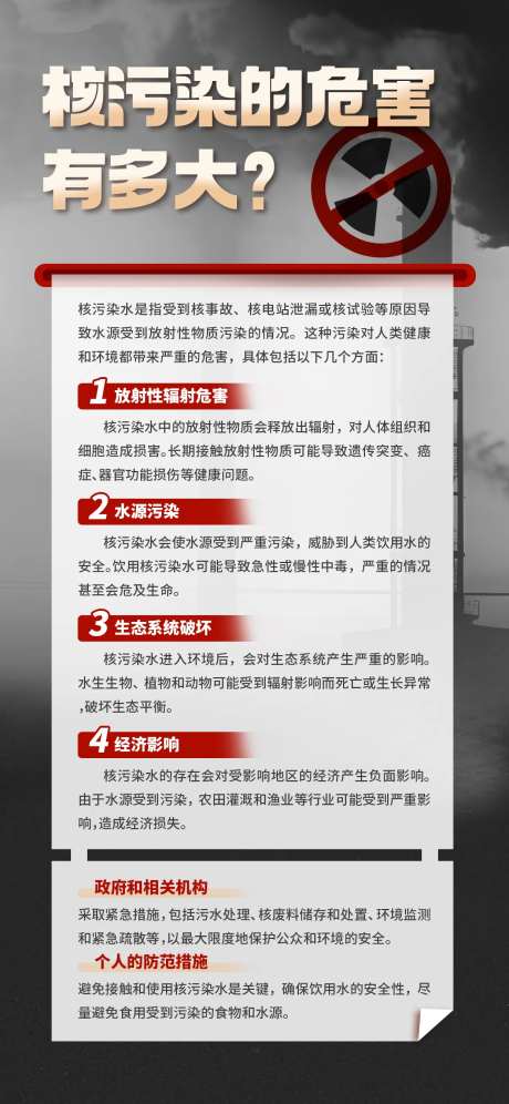 核污染的危害新媒体手机海报-采灵感-https://www.cailinggan.com/