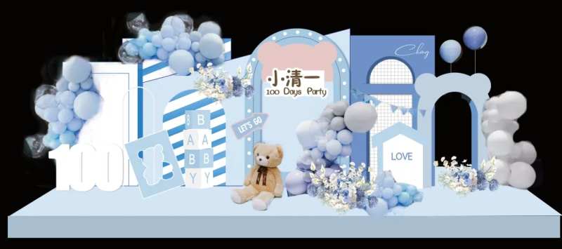 宝宝百日宴堆头美陈-采灵感-cailinggan.com