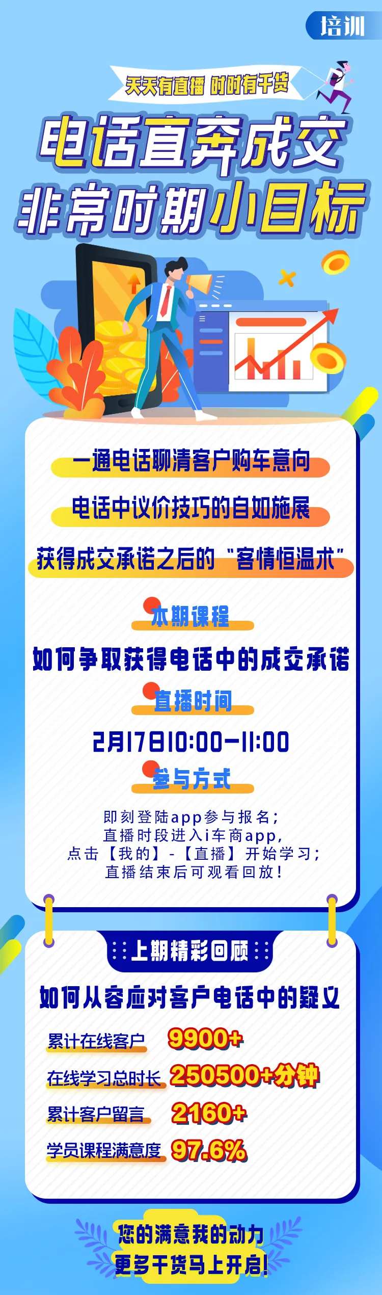 销售促电话成交培训海报-采灵感-cailinggan.com