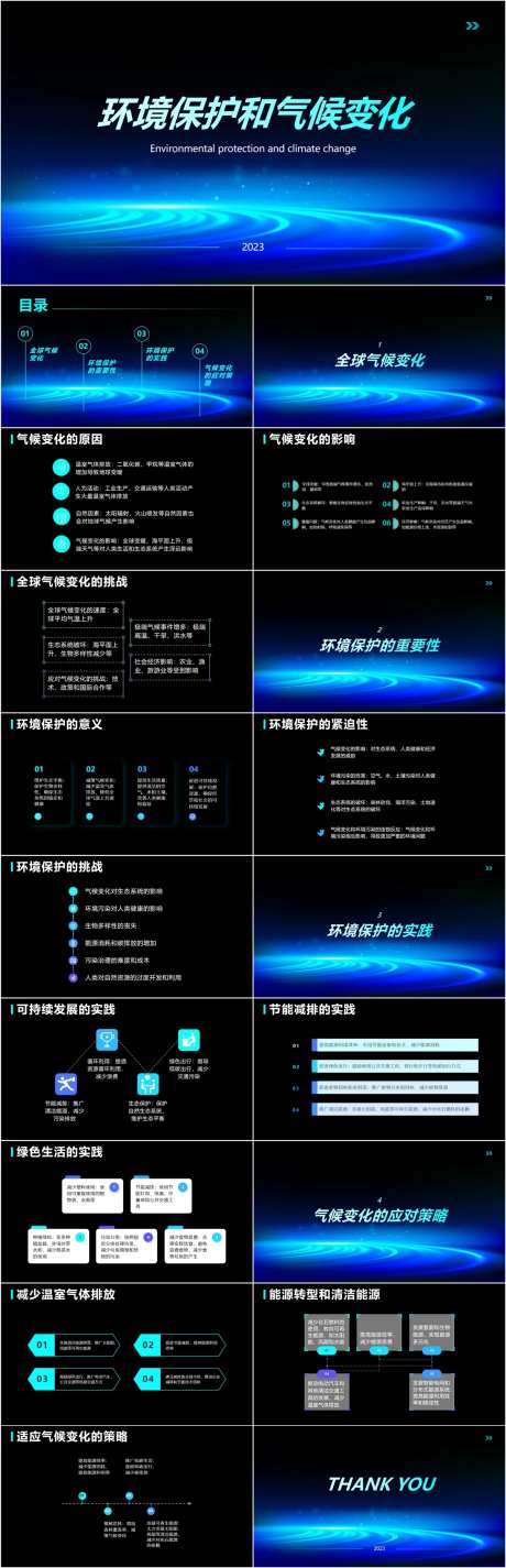环境保护和气候变化PPT-采灵感-https://www.cailinggan.com/