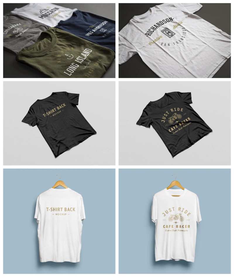 服饰短袖简约字母样机-采灵感-cailinggan.com