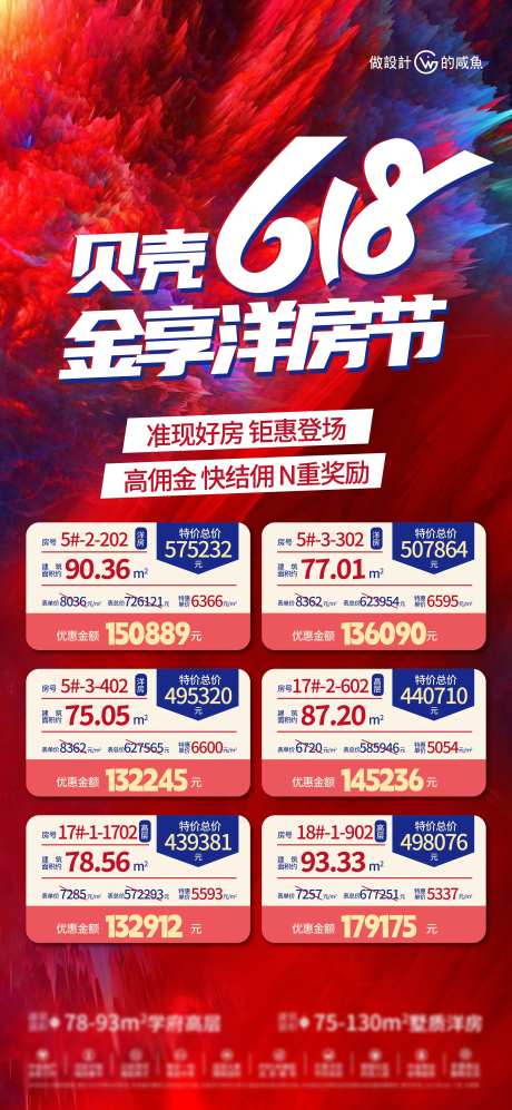 洋房节特价房海报-采灵感-https://www.cailinggan.com/