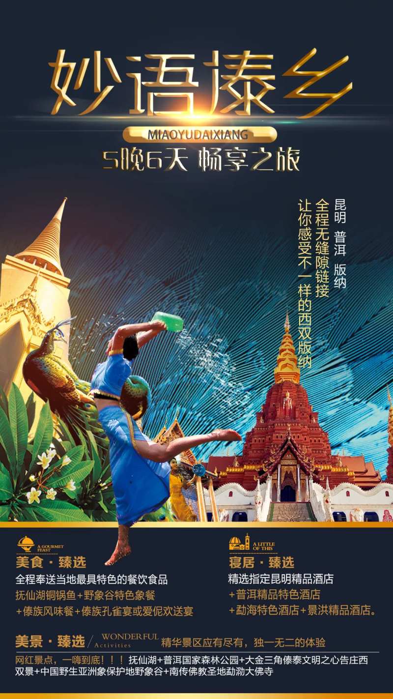 妙语傣乡旅游海报-采灵感-cailinggan.com