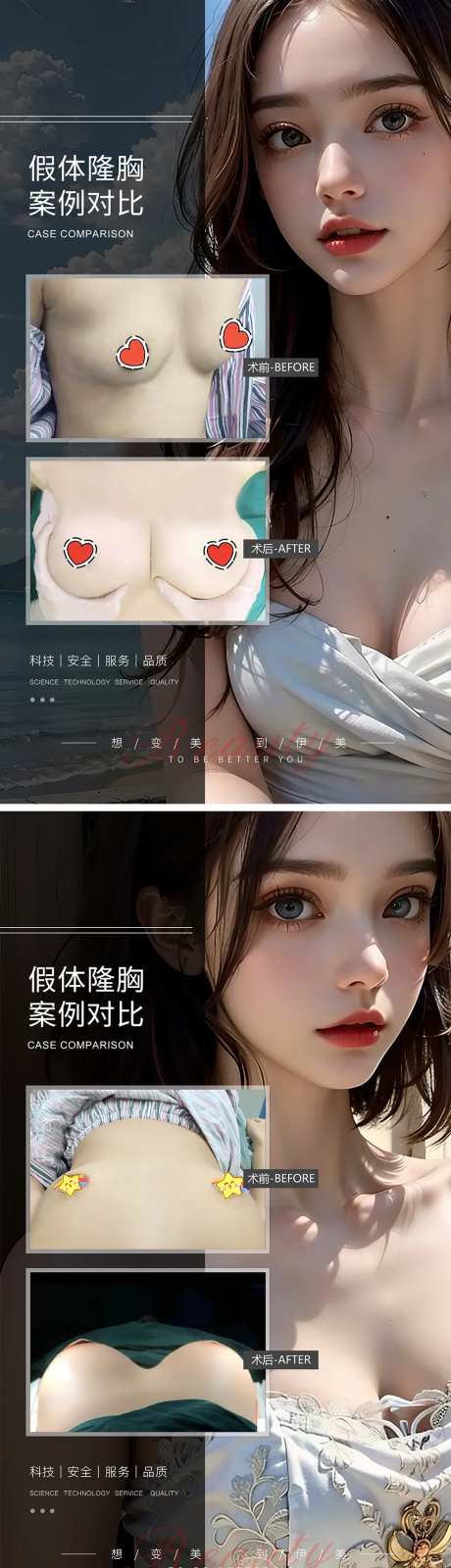 假体隆胸案例对比海报-采灵感-https://www.cailinggan.com/