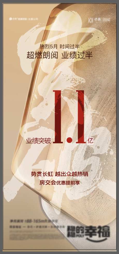 地产业绩突破移动端海报-采灵感-https://www.cailinggan.com/