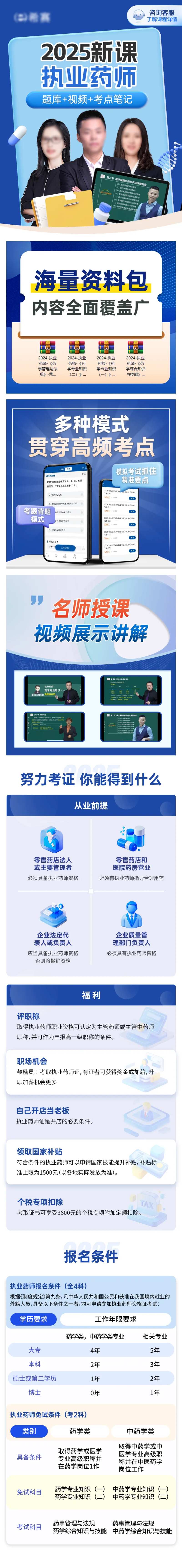 教育类2025新课执业药师h5详情页-采灵感-cailinggan.com
