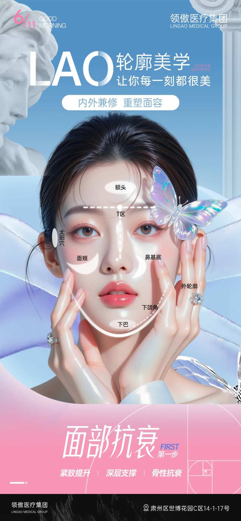 医美面部轮廓美学项目推广图-采灵感-cailinggan.com