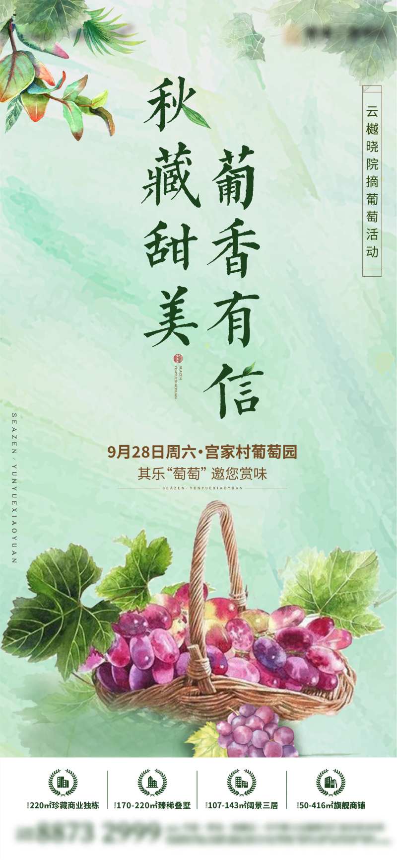 摘葡萄活动刷屏海报-采灵感-cailinggan.com