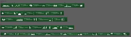 绿皮围挡剪影-采灵感-https://www.cailinggan.com/