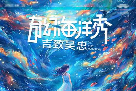 梦幻海洋展背景板 -采灵感-https://www.cailinggan.com/