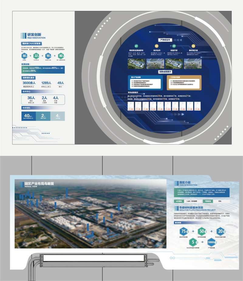 企业展厅立面文化墙背景板-采灵感-cailinggan.com