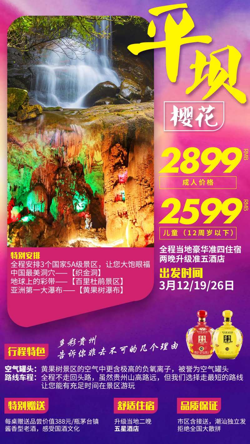 贵州平坝樱花旅游海报-采灵感-cailinggan.com