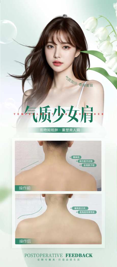 医美少女肩整形案例海报-采灵感-https://www.cailinggan.com/