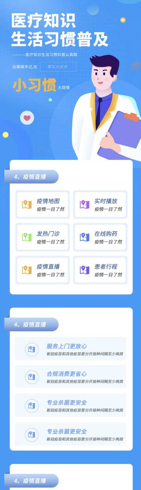 浅蓝医院医疗疾病科普海报长图-采灵感-https://www.cailinggan.com/
