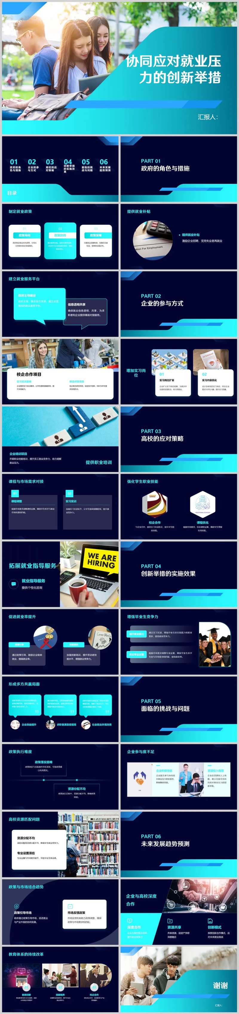 协同应对就业压力的创新举措PPT-采灵感-cailinggan.com