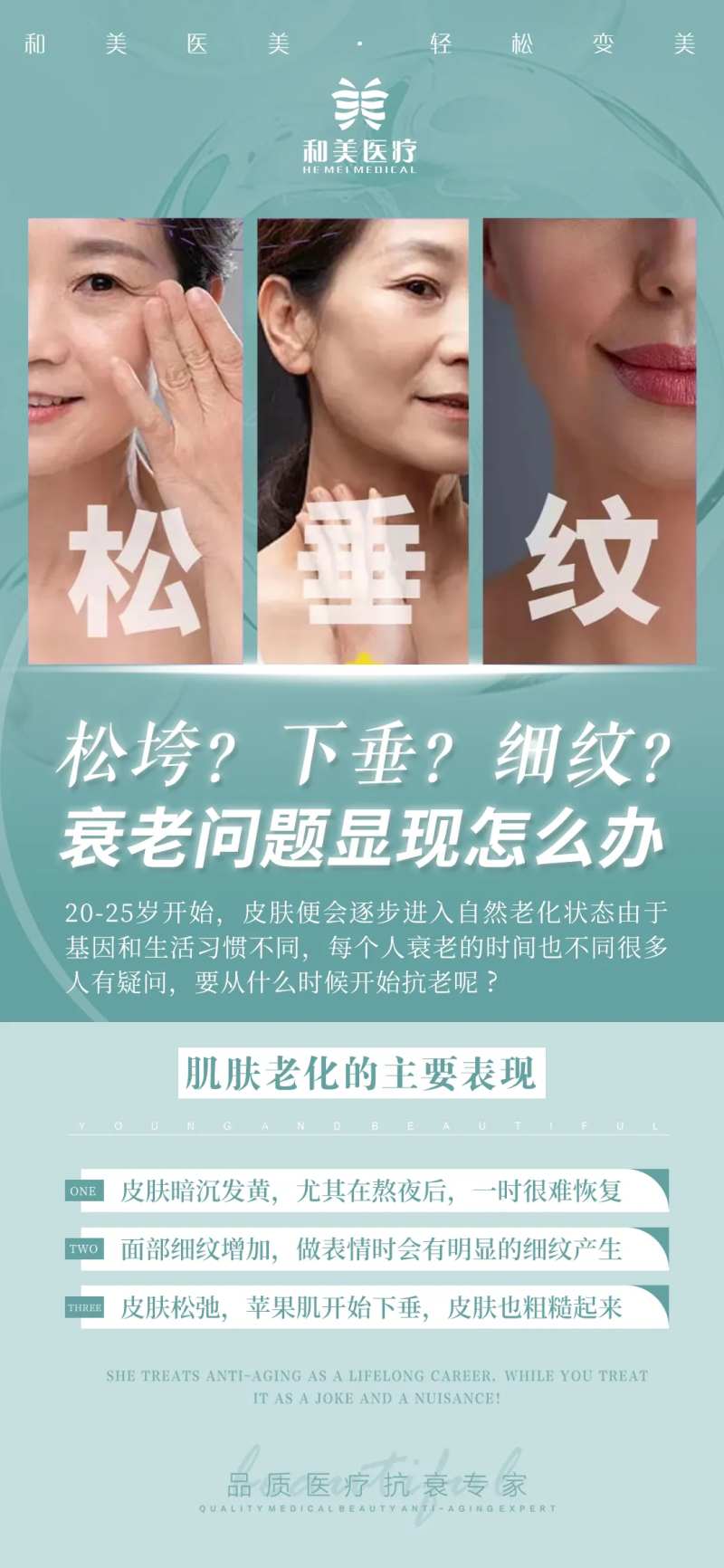 肌肤老化主要表现海报-采灵感-cailinggan.com