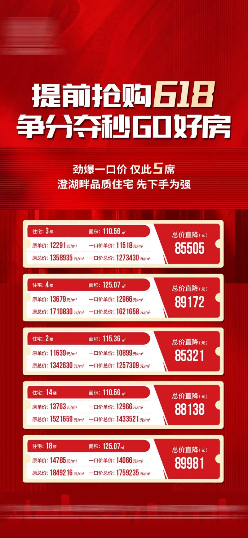 618年中钜惠特价房海报-采灵感-cailinggan.com