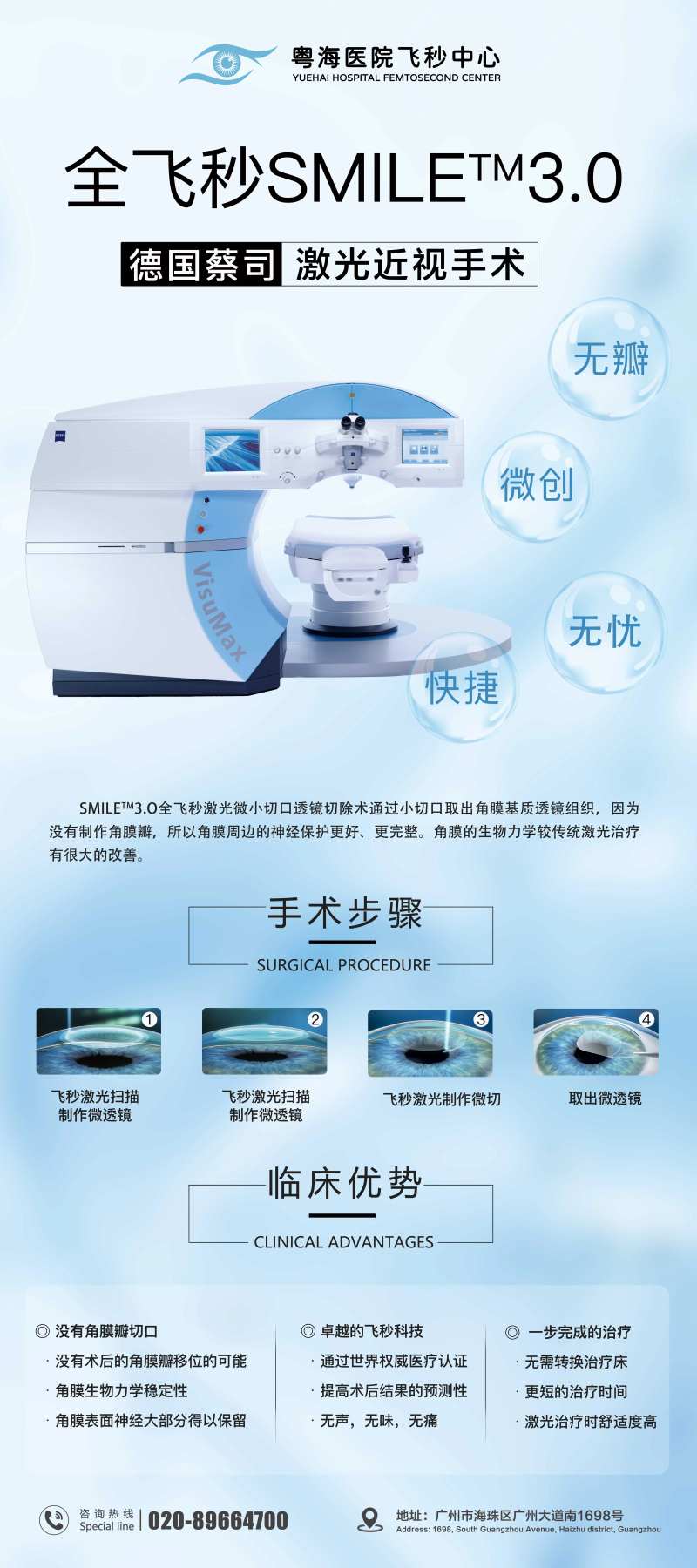 简约眼科全飞秒清新展架-采灵感-cailinggan.com