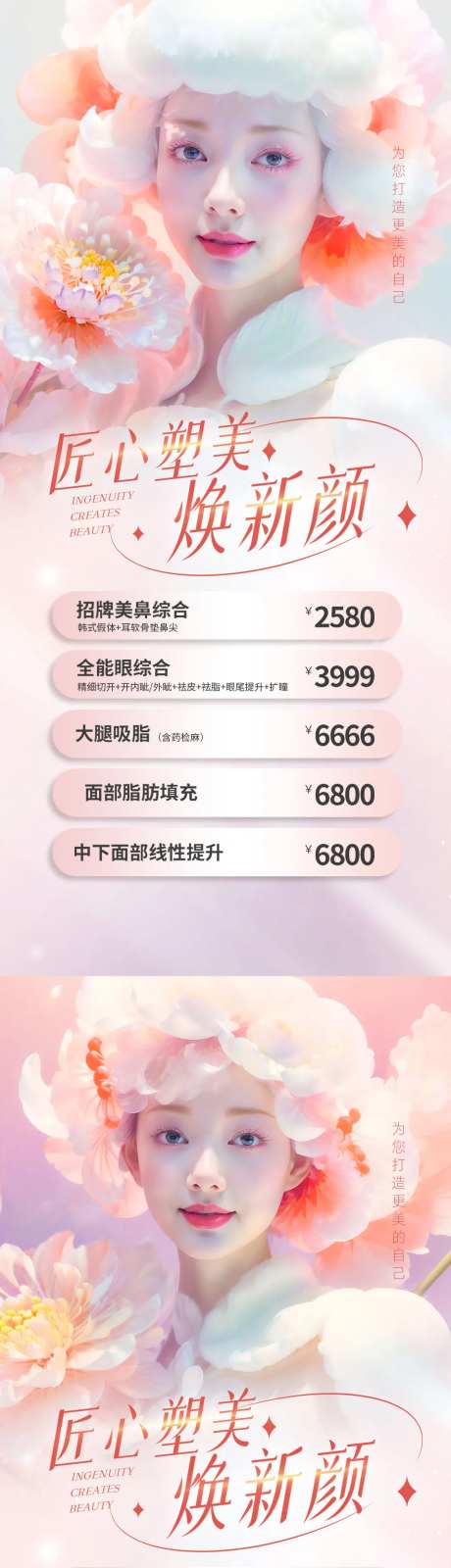 匠心塑美焕新颜海报-采灵感-https://www.cailinggan.com/
