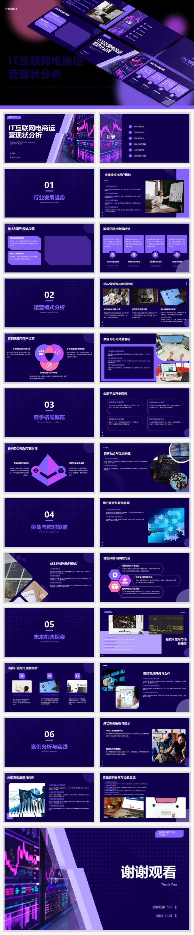 IT互联网电商运营现状分析PPT-采灵感-cailinggan.com