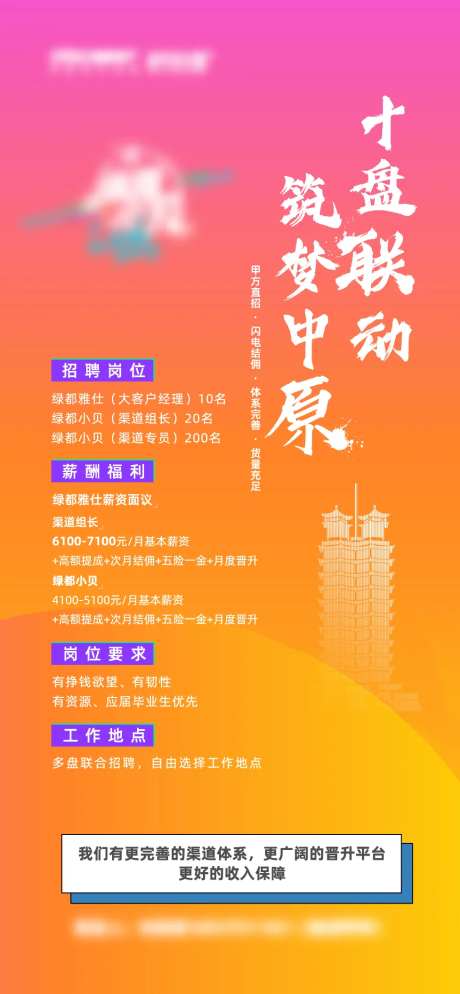 房地产招聘海报-采灵感-https://www.cailinggan.com/