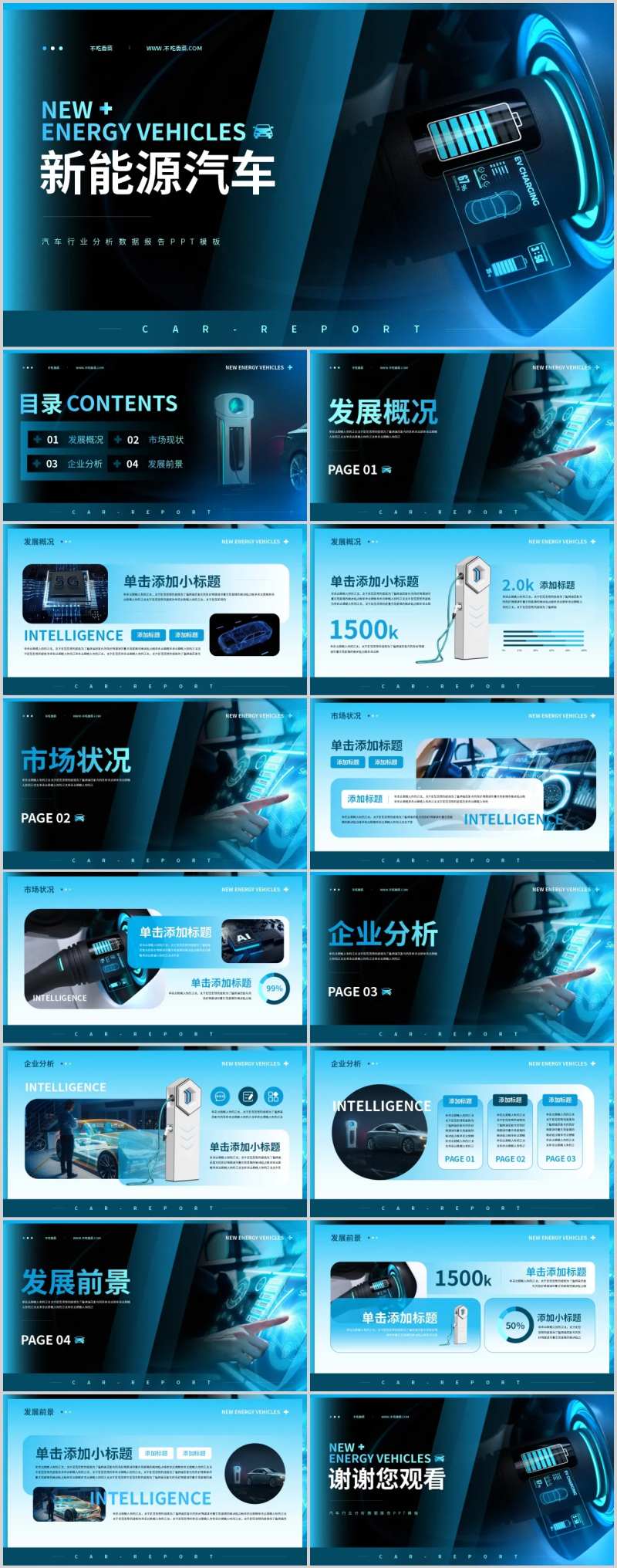 新能源汽车行业分析数据调研报告PPT-采灵感-cailinggan.com